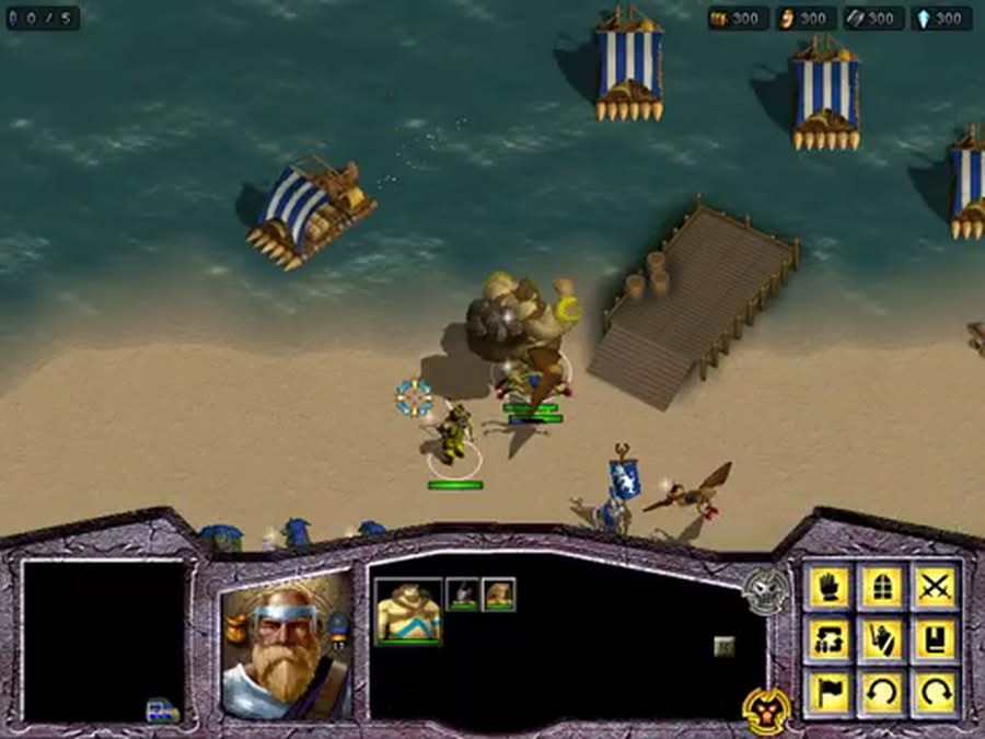 Armée de Warlords Battlecry embarquant dans des bateaux de transport