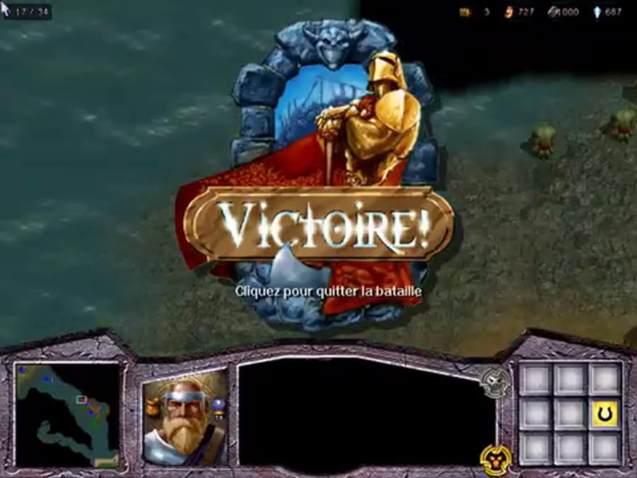 Écran de victoire en fin de partie dans Warlords Battlecry