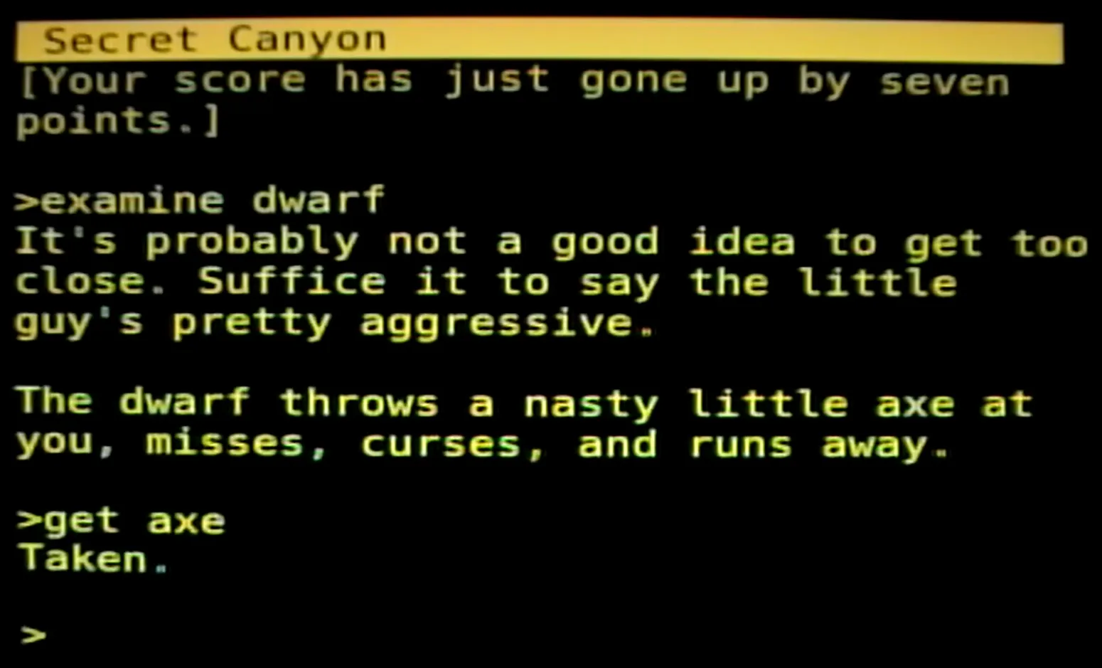 Colossal Cave, jeu d'aventures textuel