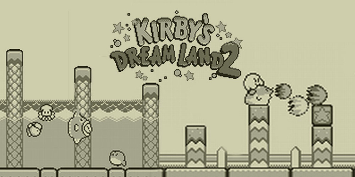 Kirby's Dream Land sur Game Boy, 1992, le premier jeu de la franchise Kirby