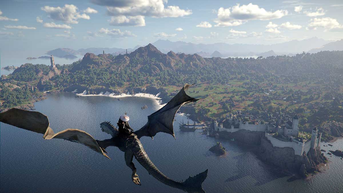 Crimson Desert dragon - boss impressionnant monde ouvert