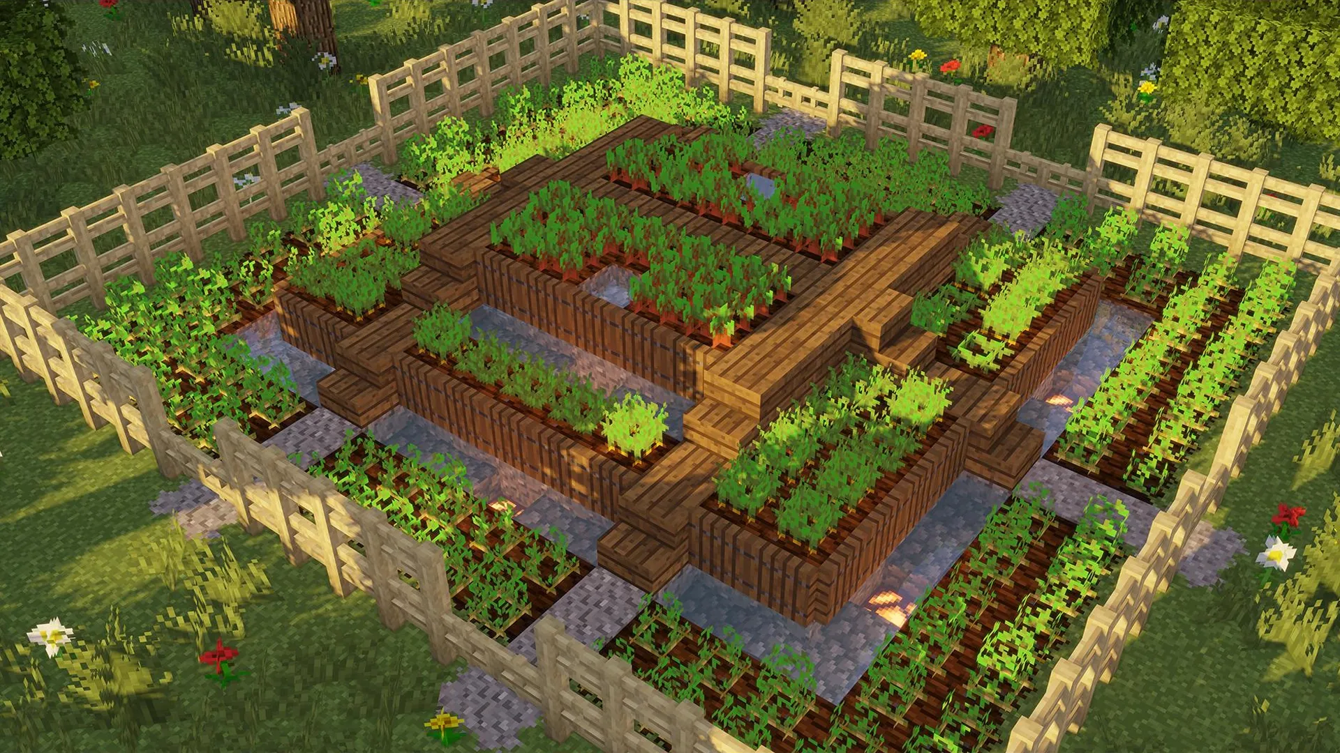 Ferme automatisée dans Minecraft