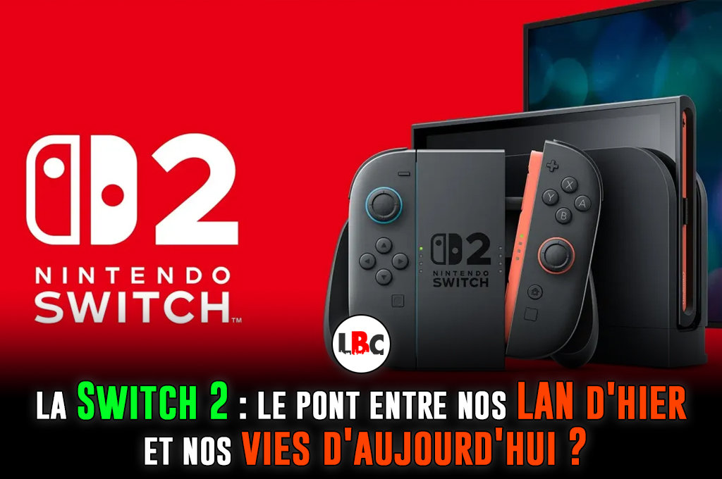 La nouvelle Nintendo Switch 2 dans son dock, affichant un rendu 4K sur un écran de salon, avec ses nouveaux Joy-Cons magnétiques