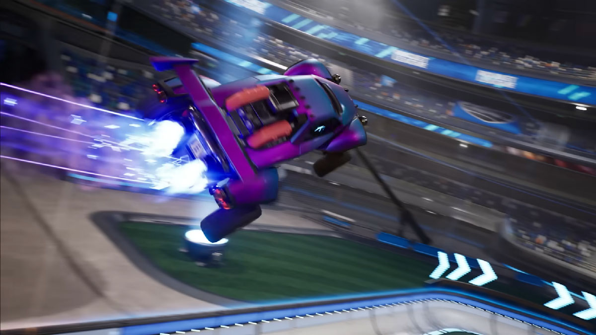 Rocket League Unreal Engine 6 : a car flying with boost