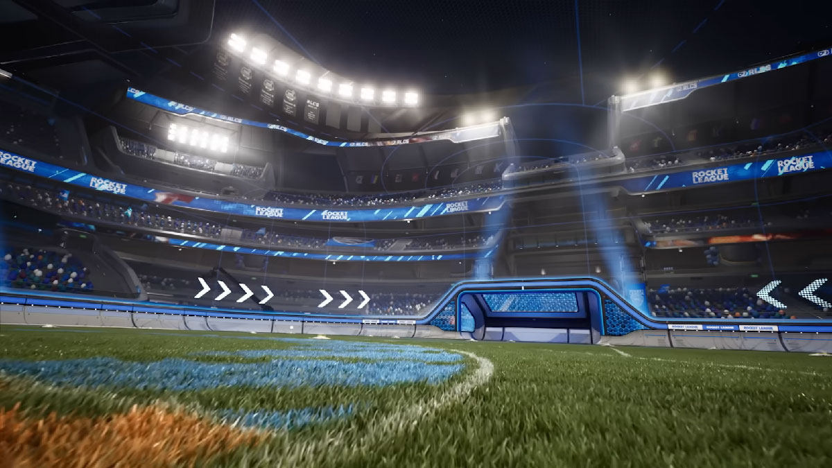 Rocket League Unreal Engine 6 : low-angle view of the field