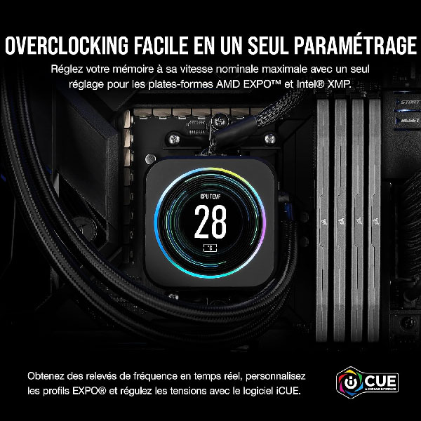 Corsair Vengeance DDR5 overclocking simplifié en un seul paramétrage BIOS via AMD EXPO Intel XMP