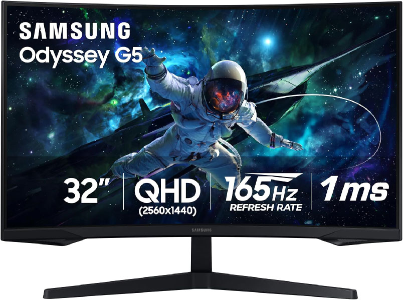 Samsung 32-inch Odyssey G55C curved QHD gaming monitor Prime Day deal 2026 at 189 dollars