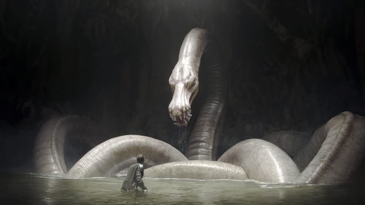 Din Djarin face au Dragon Serpent colossal dans The Mandalorian 2026