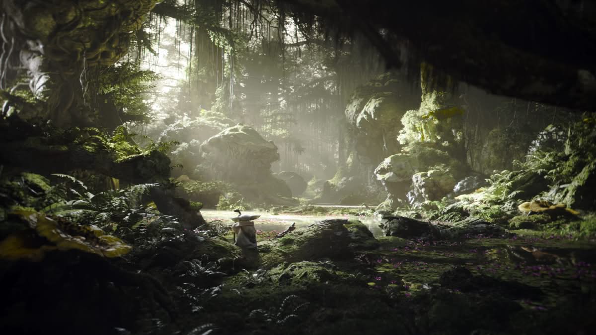 Grogu dans la forêt de Nal Hutta dans The Mandalorian 2026