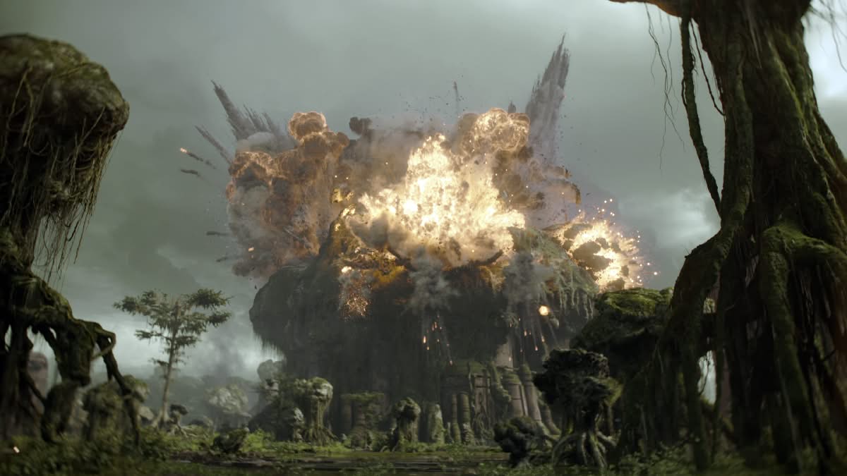 Explosion du palais des Hutts dans The Mandalorian 2026