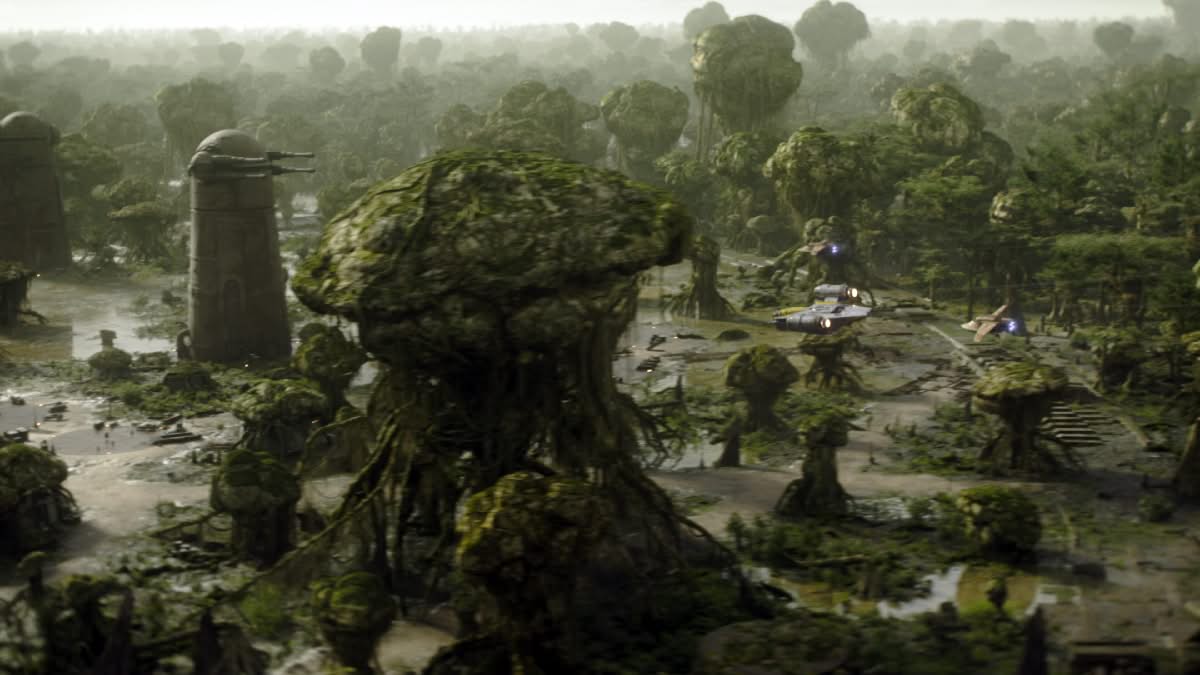 Système de défense turbolasers du palais des Hutts dans The Mandalorian 2026