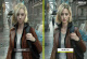 Before and after comparison of the character Grace in Resident Evil Requiem : on the left the original rendering, on the right the DLSS 5 smoothing