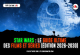 Massive silhouette of AT-AT walkers marching through the night with the Death Star looming in the starry space background